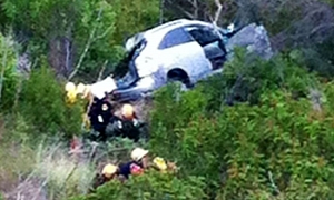 Woman Drives Lexus RX 300 Feet Down into Malibu Canyon, Survives