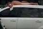 Woman Drives With Cheating Husband Naked on the Hood of the Car