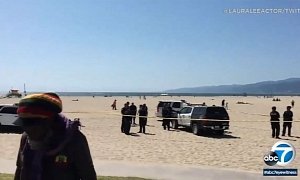 Woman Falls Asleep on the Beach, LAPD Patrol Cruiser Runs Her Over