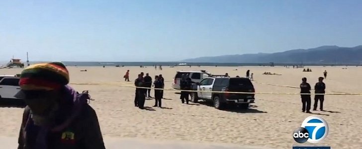 LAPD patrol cruiser runs over sunbather on Venice Beach