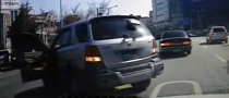Woman Falls Out of Runnaway Reversing SUV