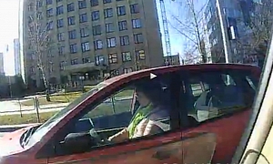 Woman in Lithuania Flees Crash, Gets Chased Down by Guy with Dashcam