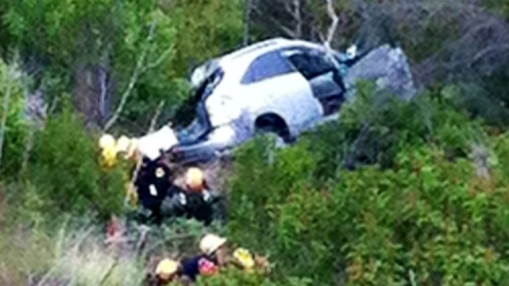 Lexus RX Crashed Into Canyon