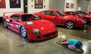 Woman Worships Ferrari F40 in California. No, Really, She Does