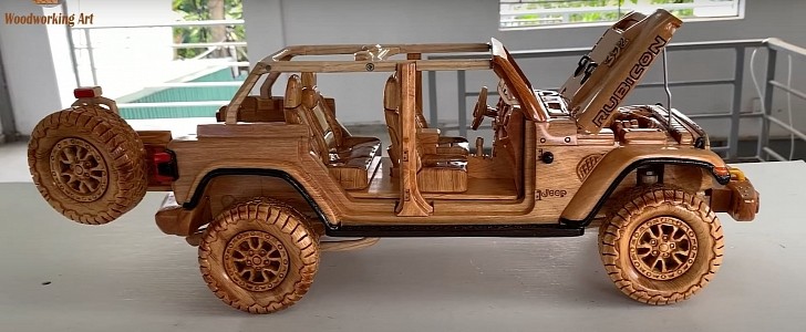 Wooden Block Turns to Jeep Wrangler 392 in 540 Seconds, It's the Perfect  Size for Barbie - autoevolution