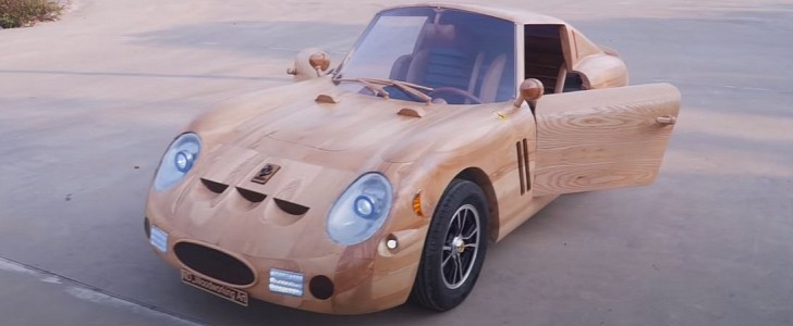 Dad builds wooden replica of the Ferrari 250 GTO for his kid