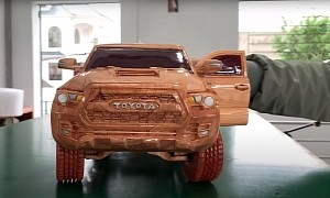 Wooden Version of the 2018 Toyota Tacoma TRD Pro Still Looks Like the Ultimate Off-Roader