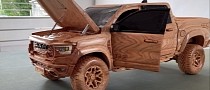 Wooden Version of the 2021 RAM 1500 TRX Nails The Toughness of the Pickup Truck