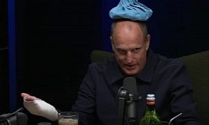Woody Harrelson Crashed Into a Tesla, Showed Up on Podcast With His Hand Bandaged