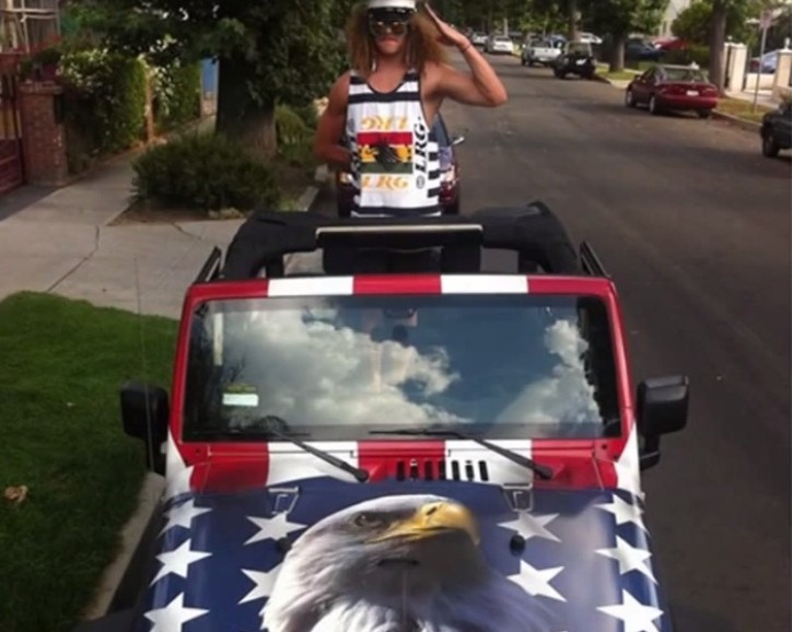 Blake Anderson Drives a Patriotic Jeep Wrangler