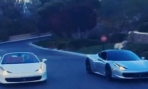 World Champion Floyd Mayweather Shares Ferraris With His Ladies For a Friendly Race