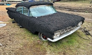 World, Meet a Grotesque One-of-a-Kind 1959 Chevy Impala Covered in Black Artificial Grass
