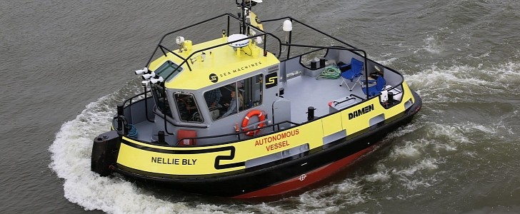 Sea Machines sends its autonomous SM300 system on a 1000-nm voyage aboard the Nellie Bly ship