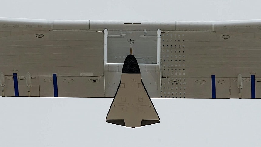 TA-1 attached to the Roc carrier plane