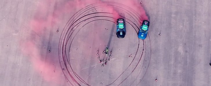 World's largest tire mark is made for cancer awareness