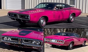 World's Only 1971 Dodge Charger R/T in Panther Pink Is a Stunning Muscle Car