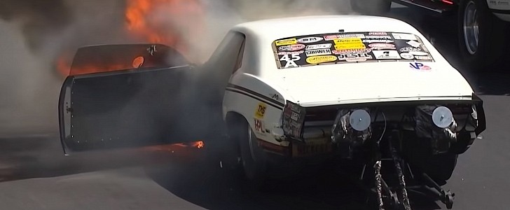 "Sick Seconds" Camaro catches fire