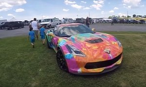 World's Wackiest-Looking C7 Corvette Z06 Is Rainbow-Puking Material