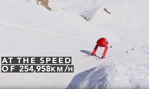 World Speed Record on Skis a Nick Under 255 KM/H