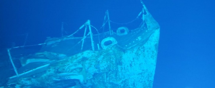 The wreck of USS Destroyer Samuel B Roberts, found at 22,916 feet in the Philippine Sea  