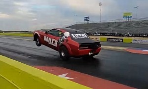 ‘World’s Fastest’ Dodge Demon Attempts New Record Pass, Pops Towering Wheelie