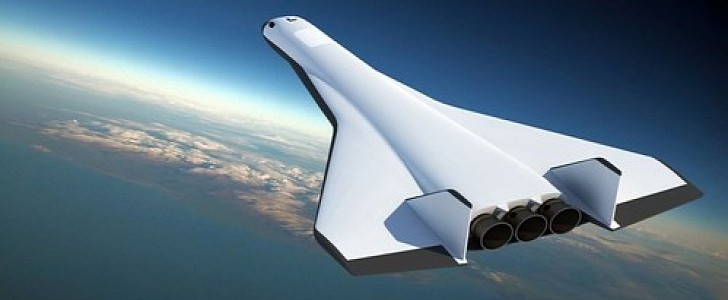 This rendering depicts the future Radian One, the world's first fully reusable spaceplane