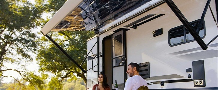 Xpanse claims to be the world's first commercial solar awning