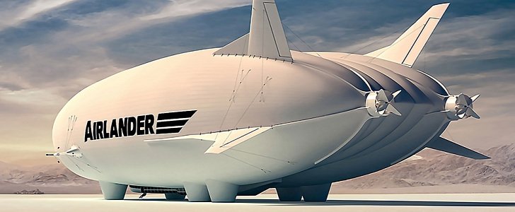 Airlander 10 production model with updated landing gear