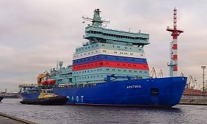 World’s Largest Nuclear Icebreaker Completes Maiden Voyage. On Diesel
