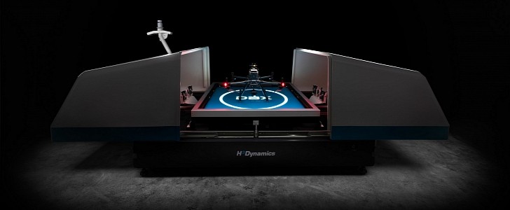 The DBX-G7 is presented as the world's most advanced autonomous drone charging system