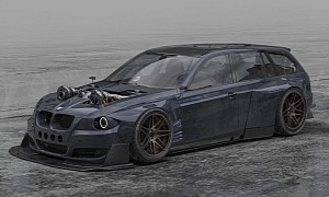 World’s Sickest Widebody E91 BMW 3-Series Wagon Exists Only in the Matrix