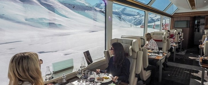 Glacier Express boasts incredible panoramic windows and glass inserts along the top