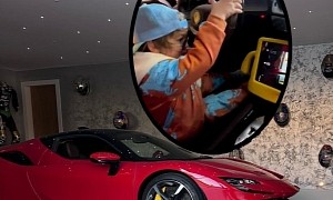 World’s Youngest Supercar Driver Is 3 Years Old, Parks Ferrari SF90 Stradale Impeccably