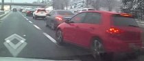 Worst Golf GTI Driver Ever Causes Stupid Highway Crash in Canada
