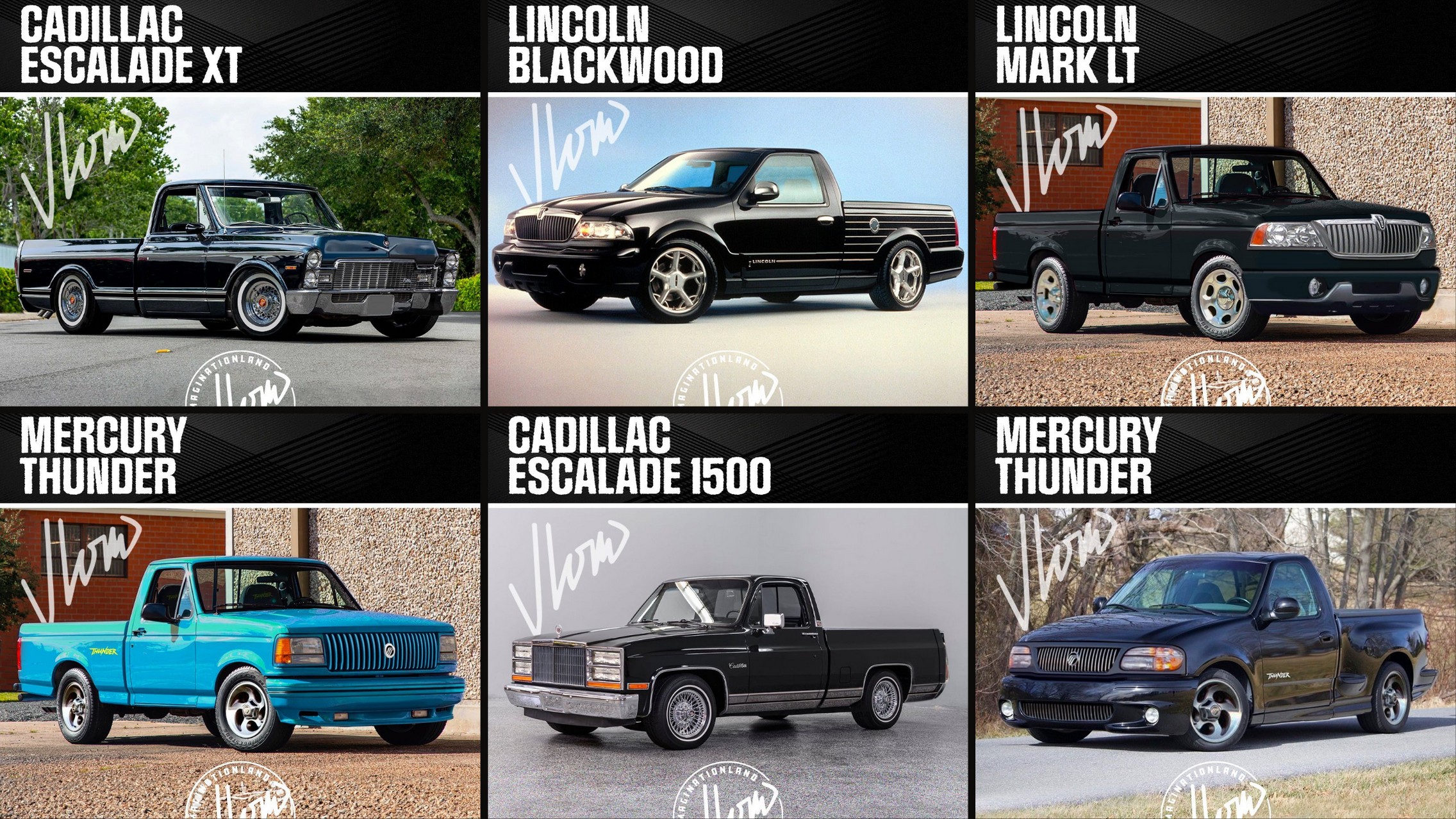 Would a Lineup of Vintage Pickup Trucks Make Caddy, Lincoln, and Mercury Fans Happy?