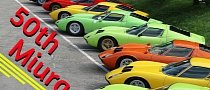 Wow, There Are a Lot of Lamborghini Miuras at the 50th Anniversary Gathering!