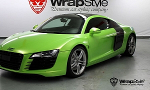 WrapStyle Does the Audi R8 in Toxic Green