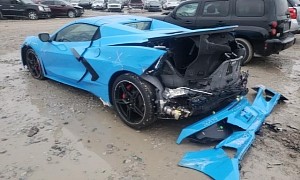 Wrecked 2020 Chevrolet Corvette Convertible Shows Only 1,348 Miles Racked Up
