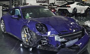 Wrecked 2022 Porsche 911 GT3 Could Be the Most Complicated Project Car Build of the Year