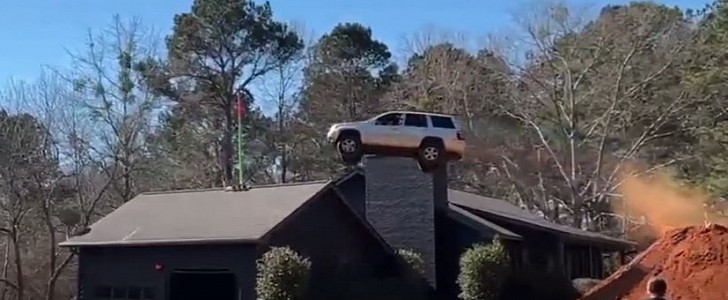 AEW wrestler Darby Allen jumps a Jeep over his house for promo with Sting