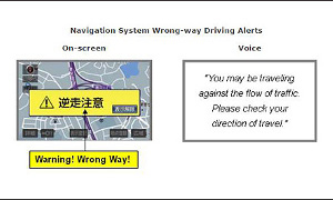 Wrong Way Alert on Toyota Cars