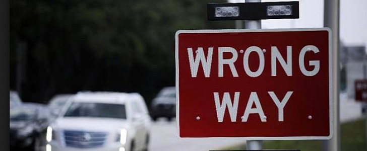 Some authorities turn to road signs to tell drivers they're going the wrong way