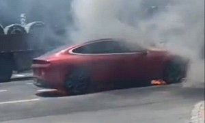 XPeng P7 Erupts in Flame in Shanghai After Running Over an Object on the Highway