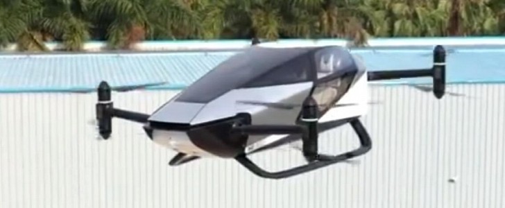 XPeng Motors' Voyager X2, the fifth-generation flying car unveiled in July 2021