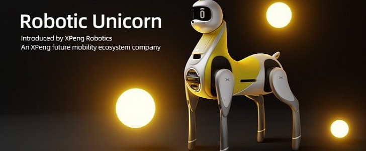 Xpeng Robotics teased a robot unicorn that is also rideable and able to detect targets
