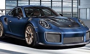 Yachting Blue Metallic Porsche 911 GT2 RS with Espresso Cabin Shows Classy Spec