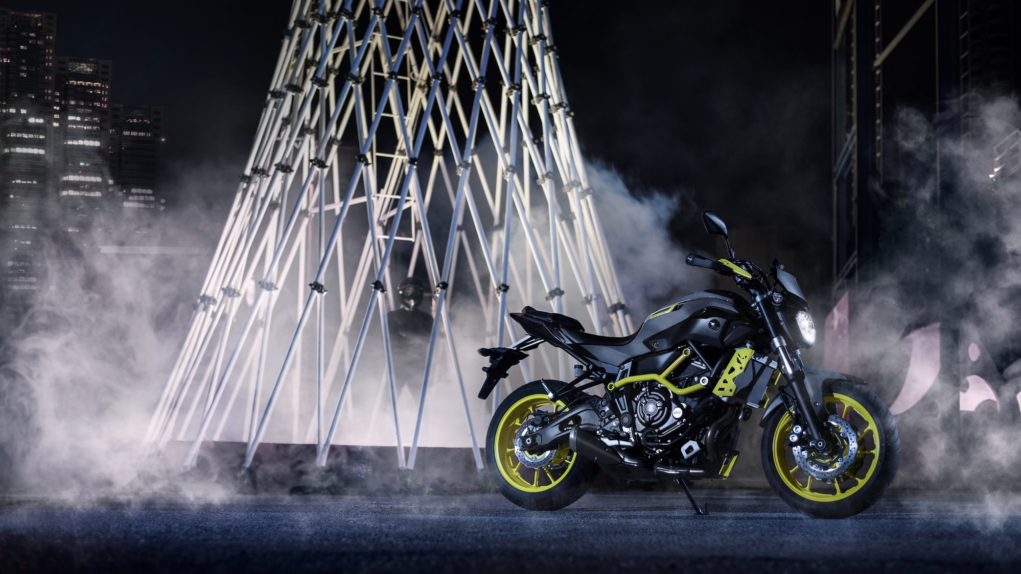  Yamaha  Adds Night Fluo to More MT Bikes Shows the MT 07 