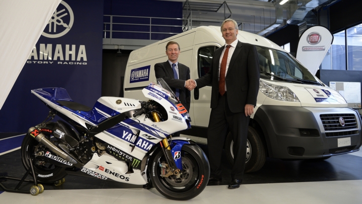 Yamaha's Lin Jarvis and Hansen Henrik Starup, of Brand Fiat Professional
