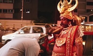Yamaraj, the God of Death Scares Indian Motorists who Drink and Drive