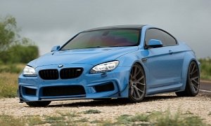 Yas Marina Blue BMW 650i with Prior Widebody Kit and Vossen Wheels